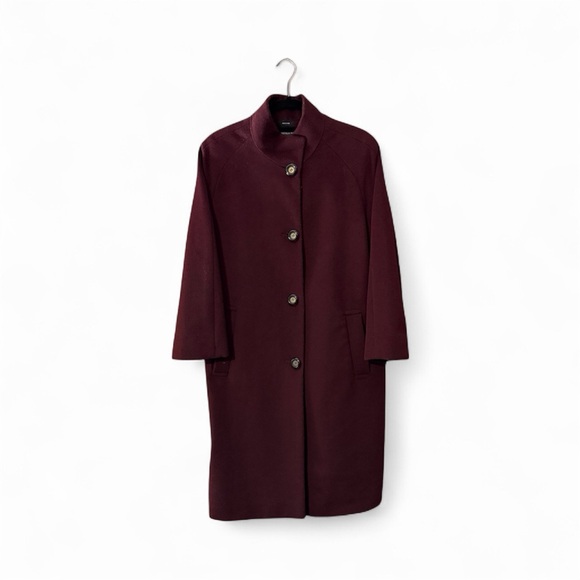 Jones New York Burgundy/Wine Women’s Coat • S/M - Picture 2 of 4